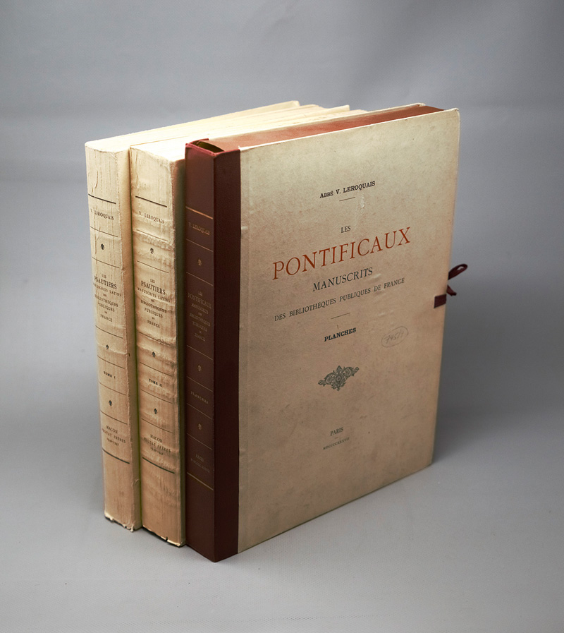 Lot 515, Auction 126, Leroquais, Victor, Les Psautiers manuscrits latins des bibliothèques publiques de France. Macon, Protat, 1940-1941. - Mit zwei beigegebenen Tafelbänden
