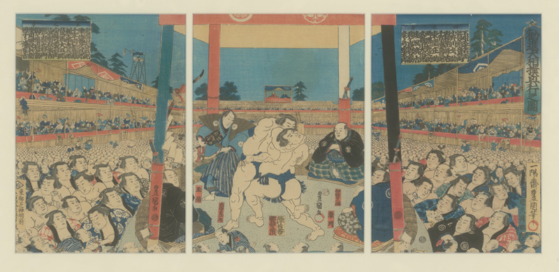 Lot 651, Auction 126, Kunisada, Utagawa, Sumo-Ringen