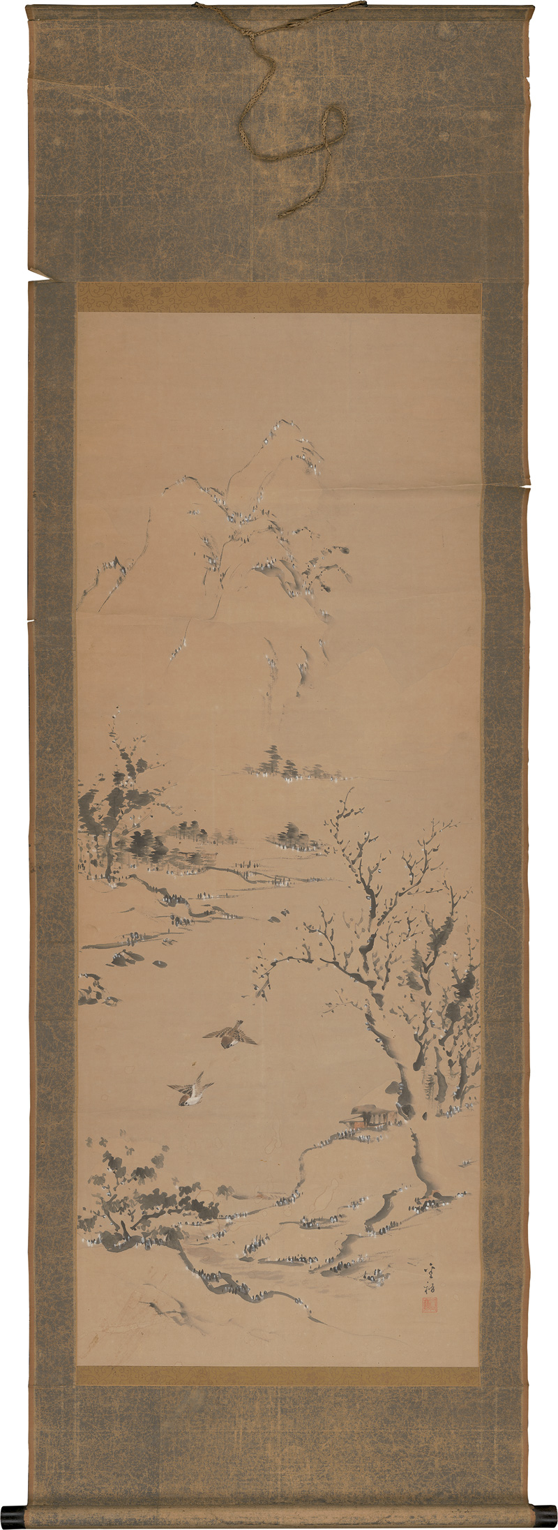 Lot 660, Auction 126, Landschaftsmalerei, 4 Kakemono-Rollbilder mit Berglandschaften