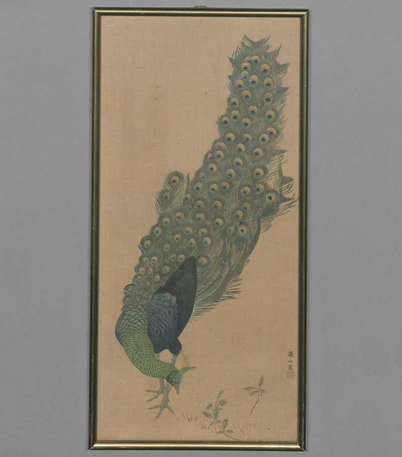 Lot 664, Auction  126, Pfau und Hahn, 2 Farbholzschnitte auf Papier bzw. Seide