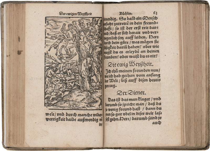 Lot 1191, Auction 126, Seuse, Heinrich, Der ewigen Weyßheit buechlin. Dillingen, Sebald Mayer, 1567. Erste von Adam Walasser (gest. 1581) herausgegebene Ausgabe