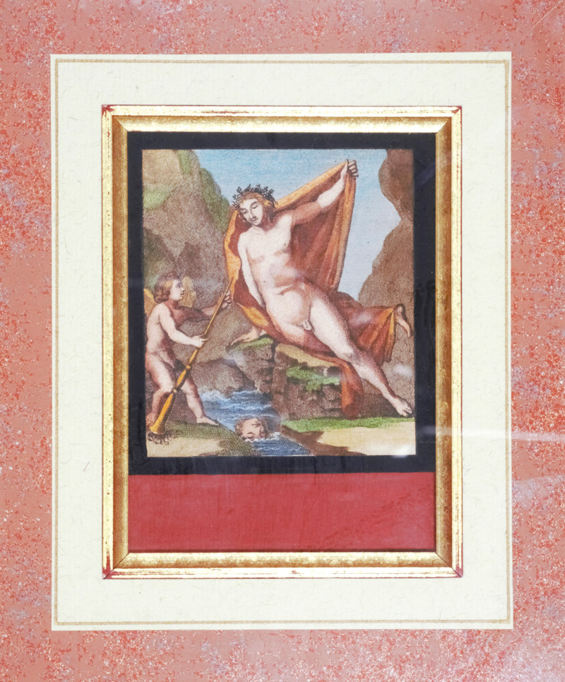 Lot 1256, Auction  126, Narziss und Bacchus, 2 kolorierte Kupferstiche mit mythologischen Szenen