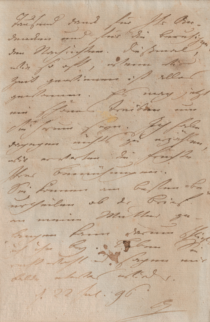Lot 2523, Auction  126, Goethe, Johann Wolfgang von, Eigenhändiger Brief an C. G. Voigt. 1796