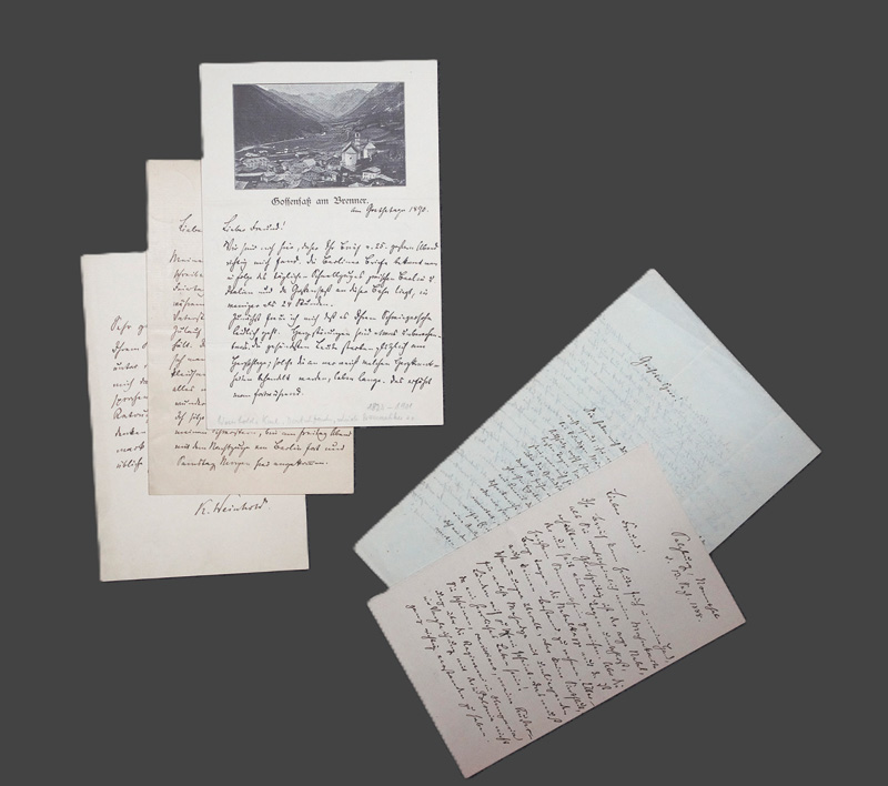 Lot 2548, Auction 126, Weinhold, Karl, Konvolut von 5 eigh. Briefen. 1852-1857