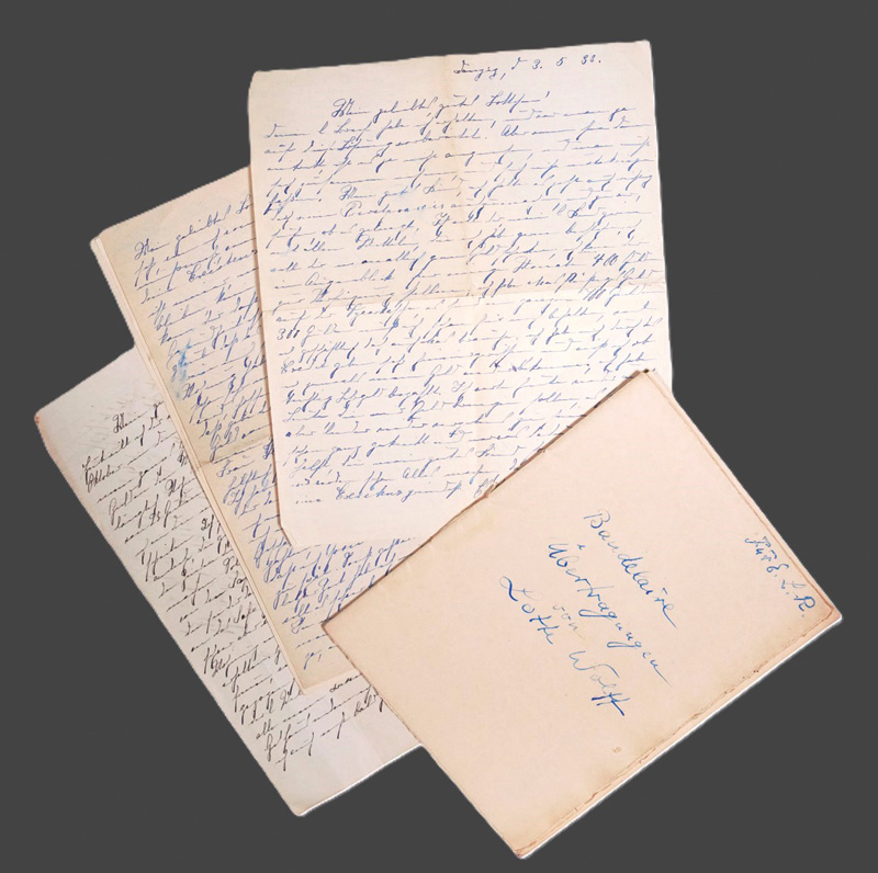 Lot 2550, Auction 126, Wolff, Charlotte, Manuskript einer Baudelaire-Übersetzung. Mit Beigaben. Wohl 1935