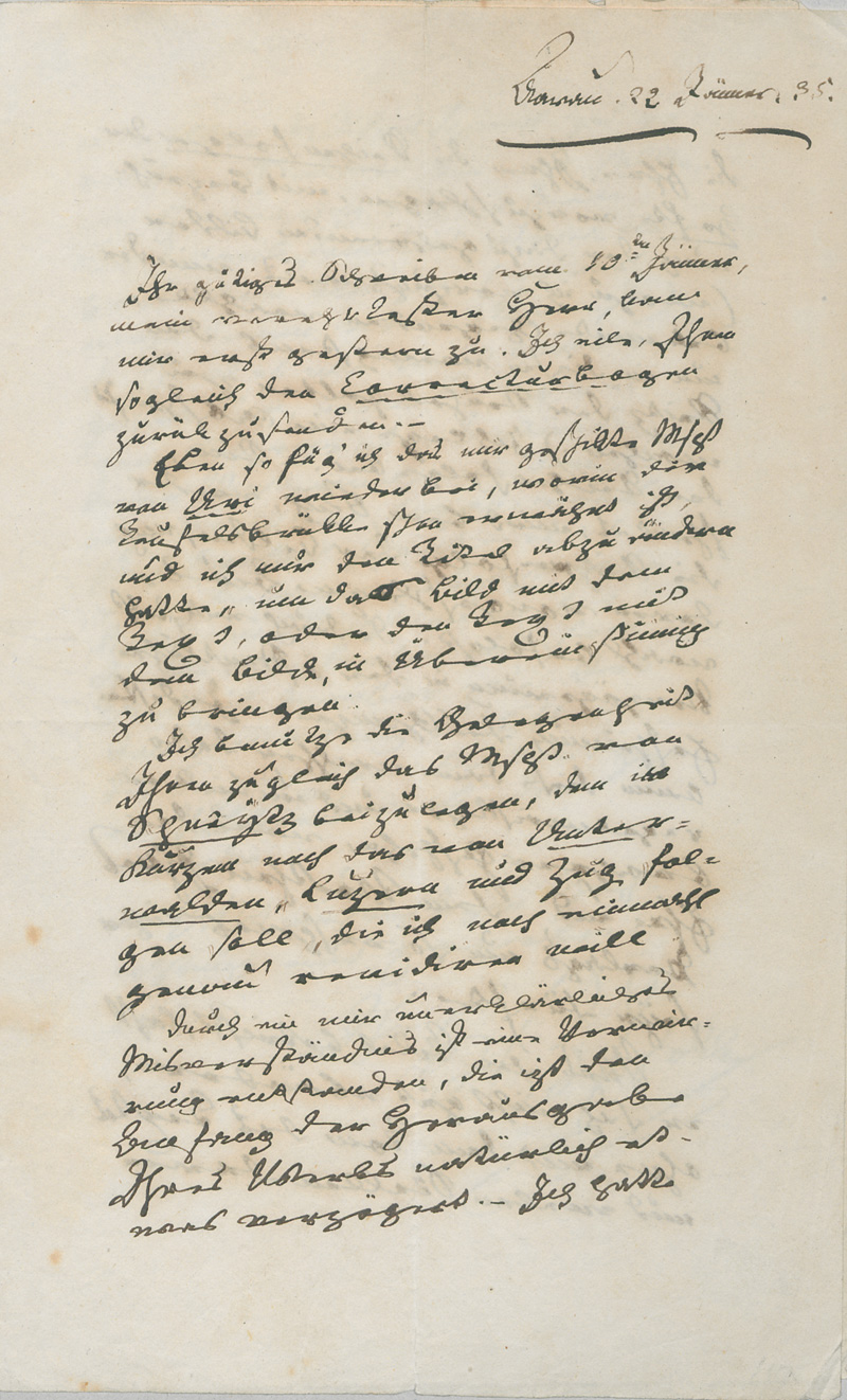 Lot 2552, Auction 126, Zschokke, Heinrich, Brief an den Verleger Creuzbauer über seine Schweiz-Beschreibung. 1835