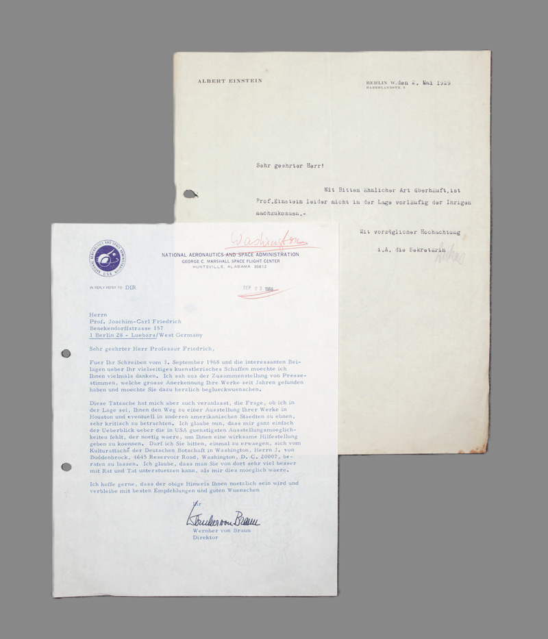 Lot 2554, Auction 126, Braun, Wernher von, Brief an einen Maler in Berlin. Mit Beigabe. 1968