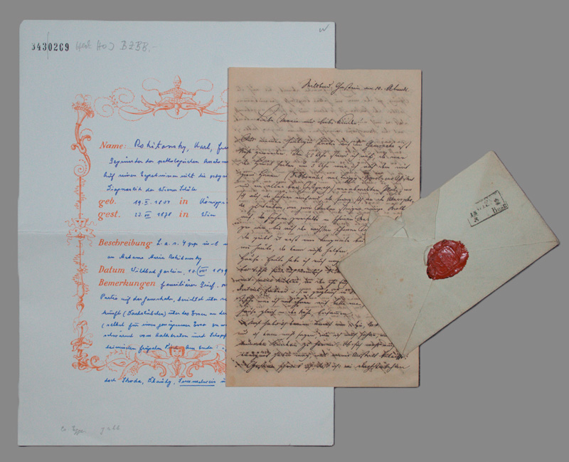 Lot 2567, Auction 126, Rokitansky, Karl Freiherr von, Brief an seine Familie. 1849