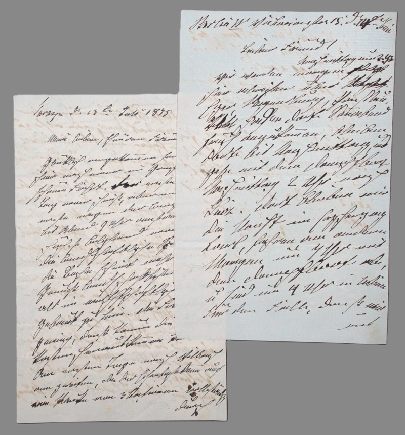 Lot 2593, Auction 126, Loewe--Calbe, Wilhelm, 2 Briefe an Freunde. 1875