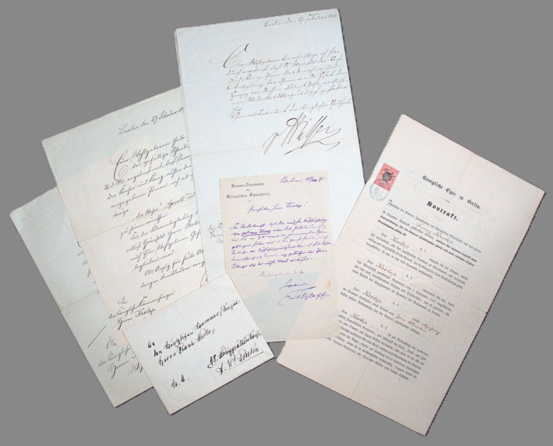 Lot 2629, Auction 126, Krolop, Franz, 16 Schriftstücke aus seiner Laufbahn als Opernsänger. 1870-1923