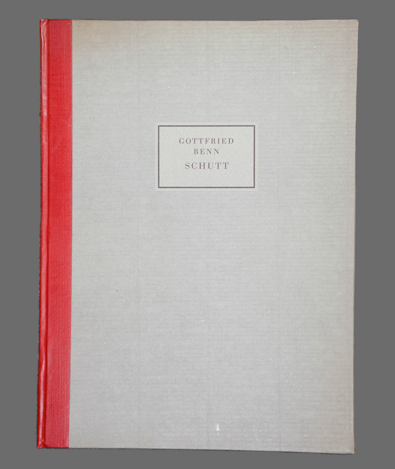 Lot 3023, Auction 126, Benn, Gottfried, Schutt (Widmungsexemplar)