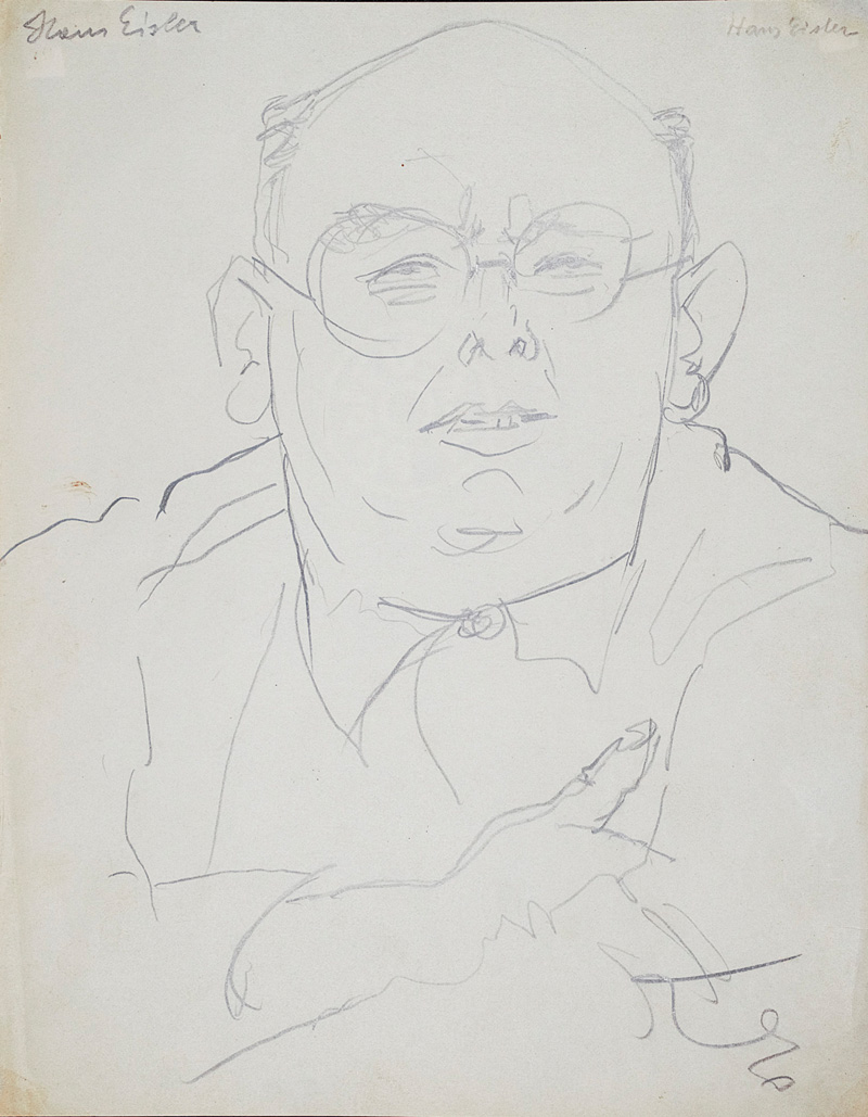 Lot 3068, Auction 126, Dolbin, Benedikt Fred, Portrait von Hanns Eisler