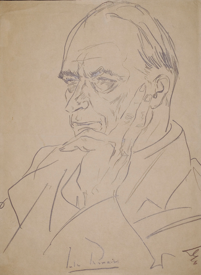 Lot 3071, Auction 126, Dolbin, Benedikt Fred, Portrait von Jules Romains