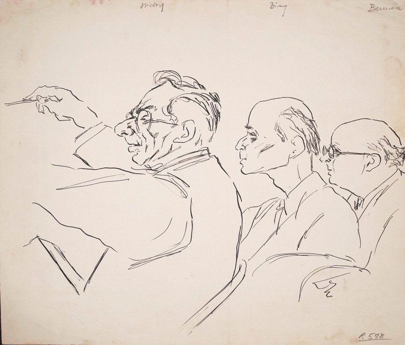 Lot 3080, Auction 126, Dolbin, Benedikt Fred, Portrait von Fritz Stiedry, Kurt Adler, John Gutman, Karol Rathaus, Dino (Konstantinos Yannopoulos)