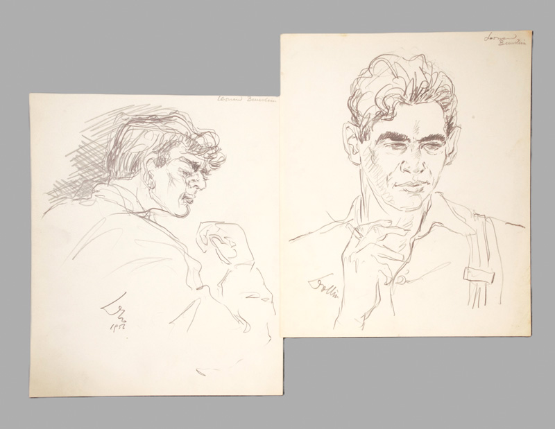 Lot 3086, Auction 126, Dolbin, Benedikt Fred, 3 Portraits von Leonard Bernstein