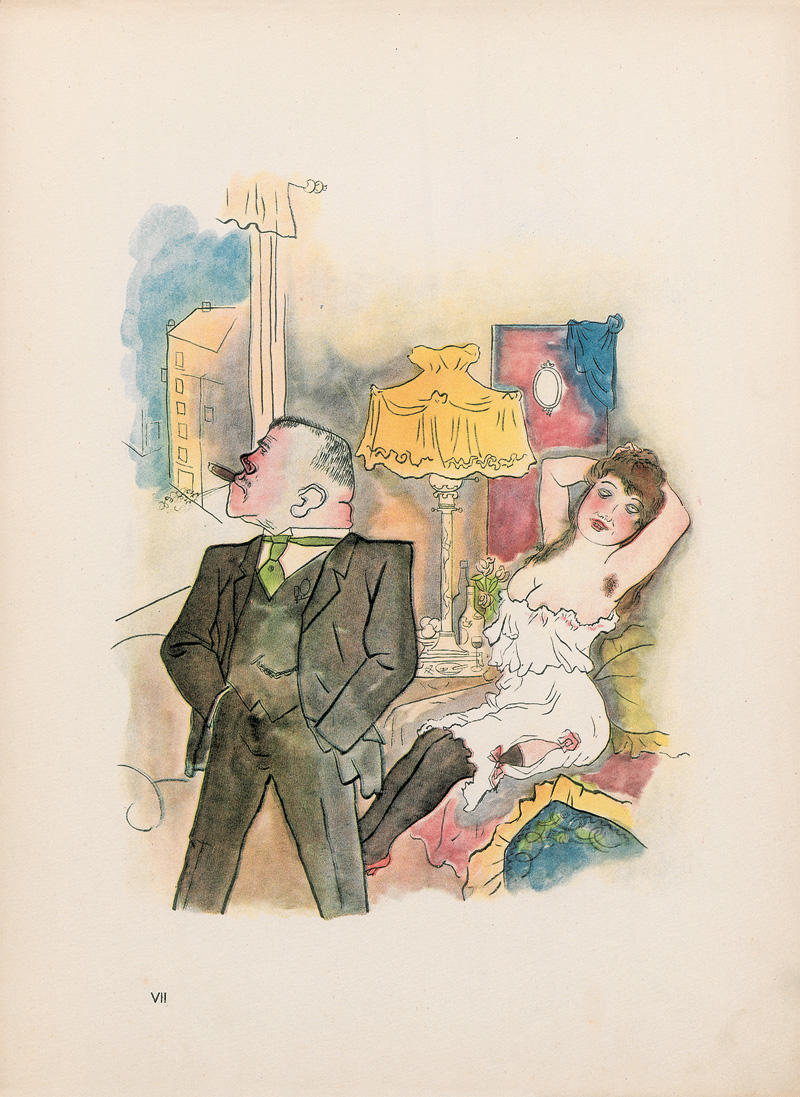 Lot 3142, Auction 126, Grosz, George, Ecce Homo. Sechzehn Aquarelle. Berlin, Malik, 1923