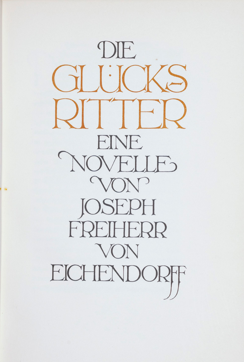Lot 3174, Auction 126, Eichendorff, Joseph von, Die Glücksritter