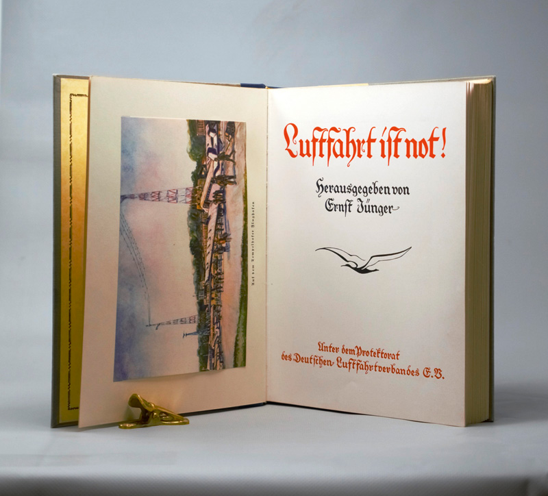 Lot 3198, Auction 126, Jünger, Ernst, Luftfahrt ist not! Leipzig 1930. - Mit Briefumschlag von E. J.