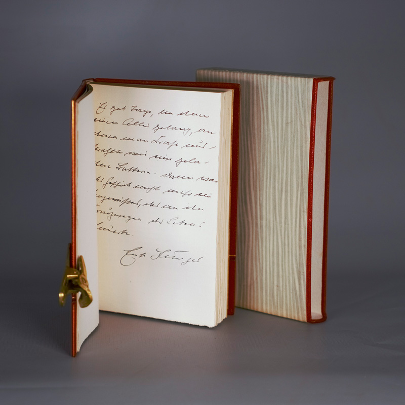 Lot 3222, Auction 126, Jünger, Ernst, Sturm. OMaroquinband. Olten 1963. - Mit eigenh. Textzitat von E. J. - 55 Exemplare