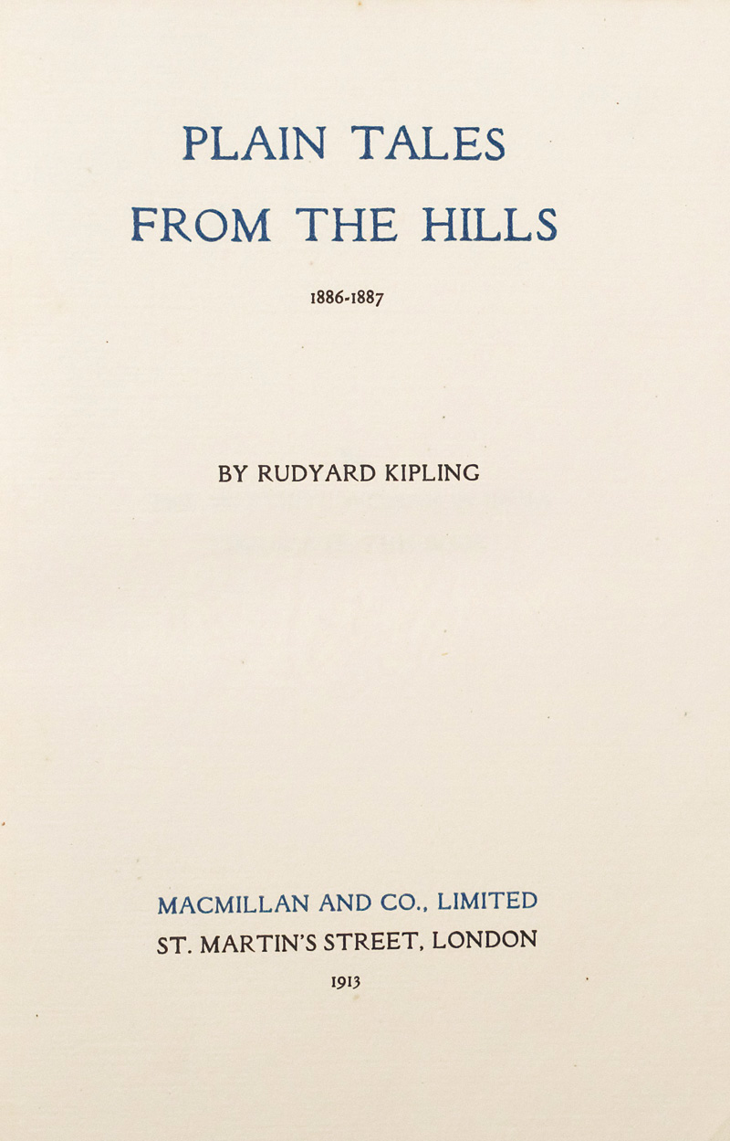 Lot 3275, Auction  126, Kipling, Rudyard, The works. Bombay Edition