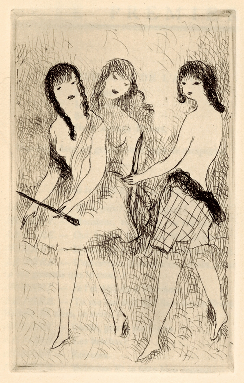 Lot 3295, Auction  126, Bloch, Jean-Richard und Laurencin, Marie - Illustr., Dix filles dans un pré