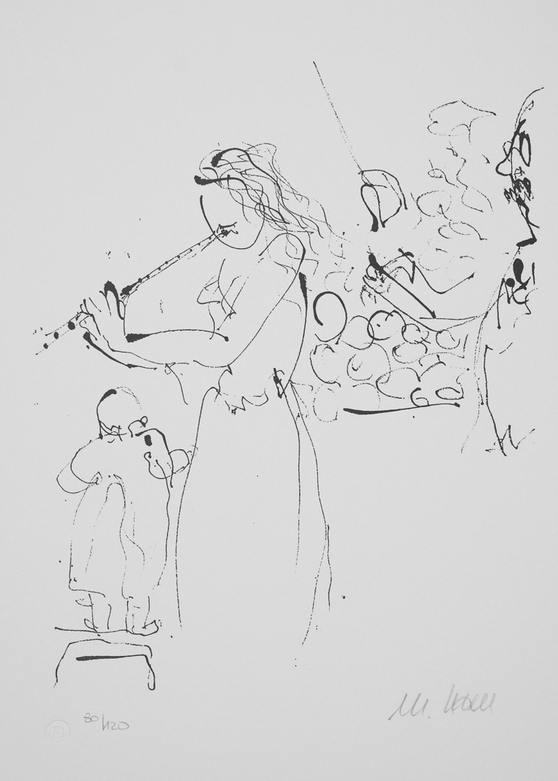 Lot 3319, Auction  126, Mueller-Stahl, Armin, Porträts. Malerei und Zeichnung. Vorzugsausgabe mit separater Originallithografie