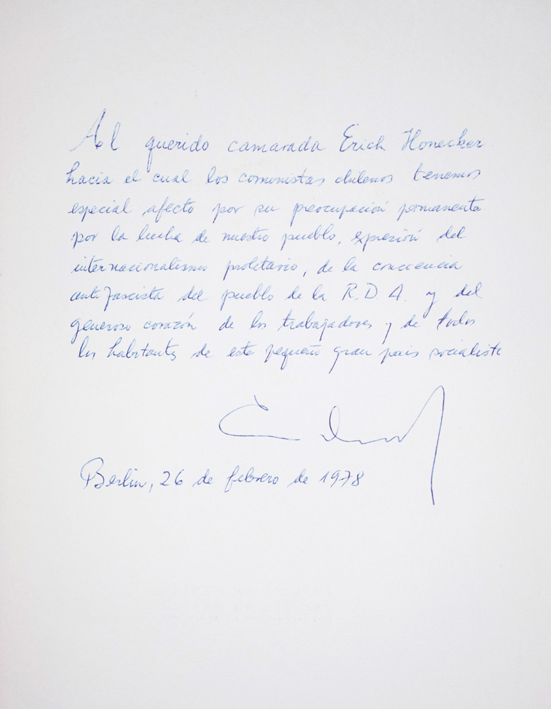 Lot 3322, Auction  126, Neruda, Pablo, Canto General. Mexico City 1950. - 500 Exemplare. - Exemplar mit Widmung von Luis Corvalán an Erich Honecker