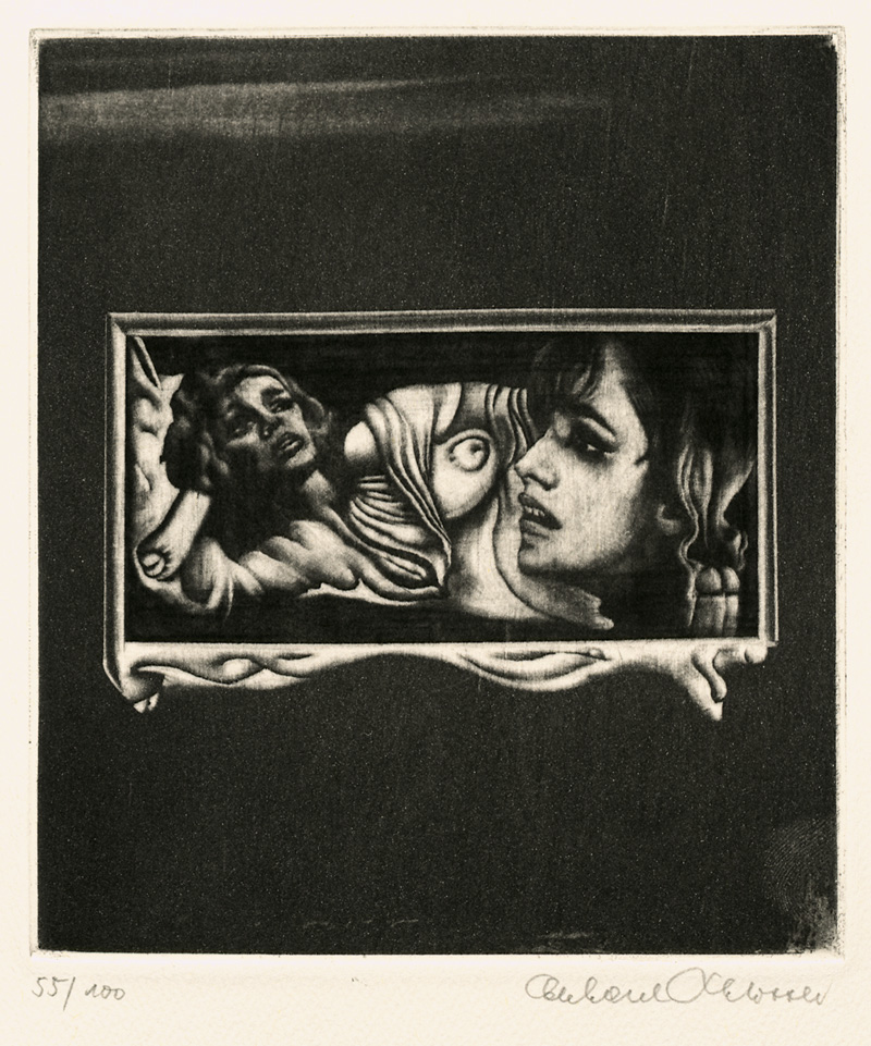 Lot 3357, Auction  126, Schlotter, Eberhard, Sechzehn Radierungen zu Philosophie im Boudoir von Marquis de Sade. Mit 16 sign. Orig.-Radierungen. 1968. - 100 Exemplare.