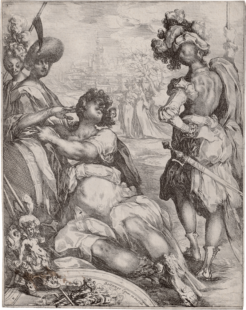 Lot 5021, Auction 126, Bellange, Jacques, Lagerszene vor der Stadt