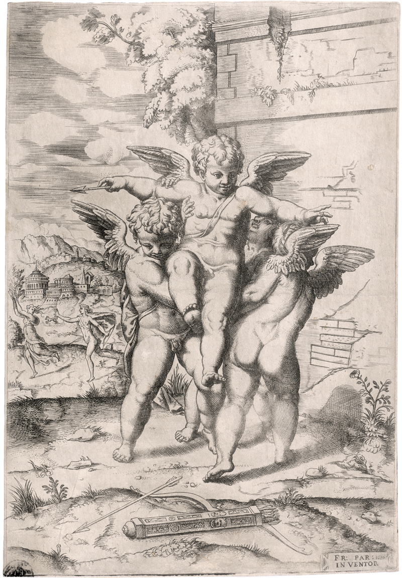 Lot 5185, Auction  126, Parmigianino, Francesco, Drei Amoretten
