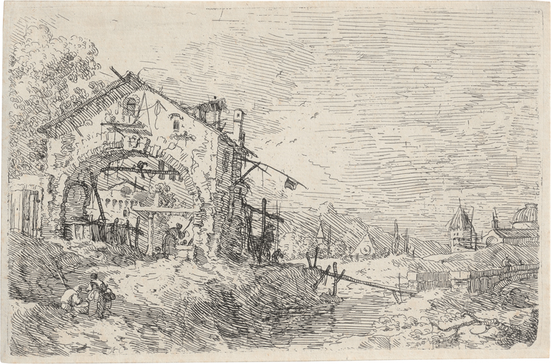 Lot 5273, Auction 126, Canaletto, Die Landschaft mit der Frau am Brunnen