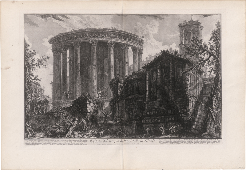 Lot 5323, Auction  126, Piranesi, Giovanni Battista, Veduta del tempio della Sibilla in Tivoli
