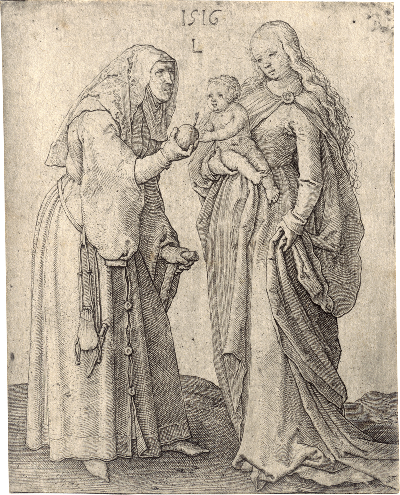 Lot 5609, Auction 126, Leyden, Lucas van, Die Jungfrau und die hl. Anna