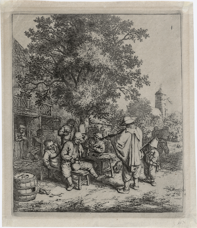 Lot 5642, Auction 126, Ostade, Adriaen van, Der Violinspieler und der kleine Leiermann