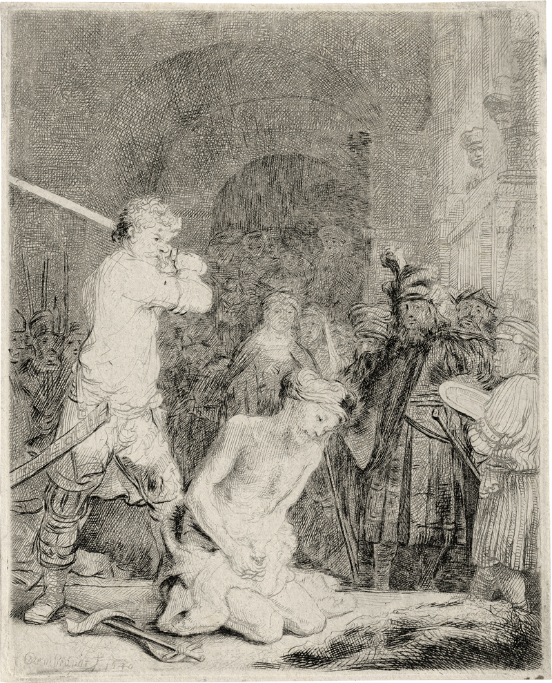 Lot 5671, Auction 126, Rembrandt Harmensz. van Rijn, Die Enthauptung Johannes des Täufers