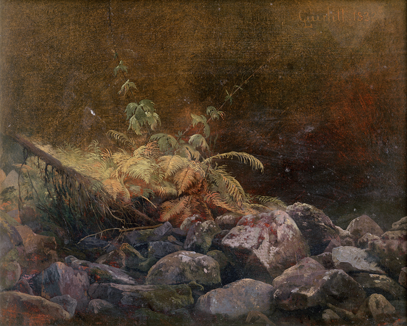 Lot 6099, Auction 126, Gurlitt, Louis, Farnkraut auf einem Geröllfeld in Norwegen