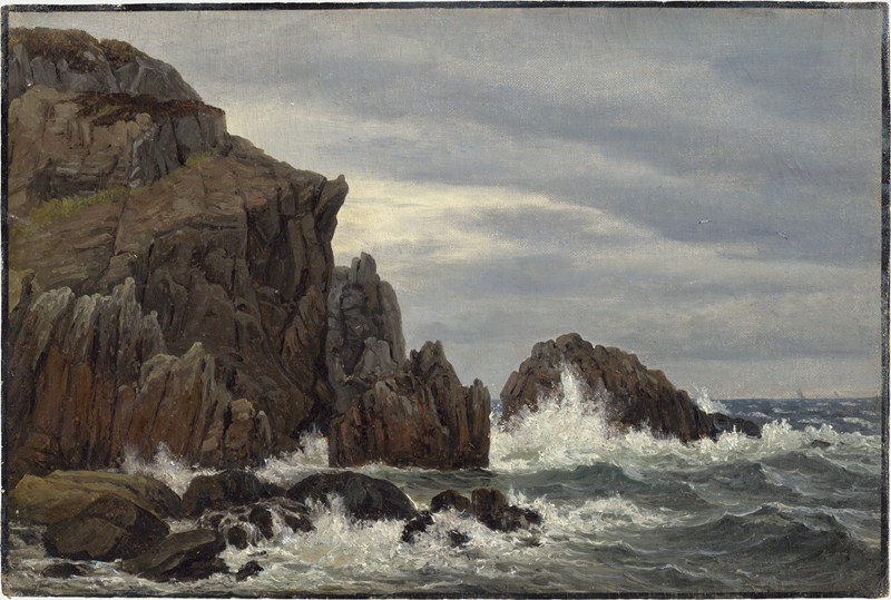 Lot 6112, Auction 126, Kyhn, Vilhelm, Felsen auf Bornholm bei stürmischem Wetter