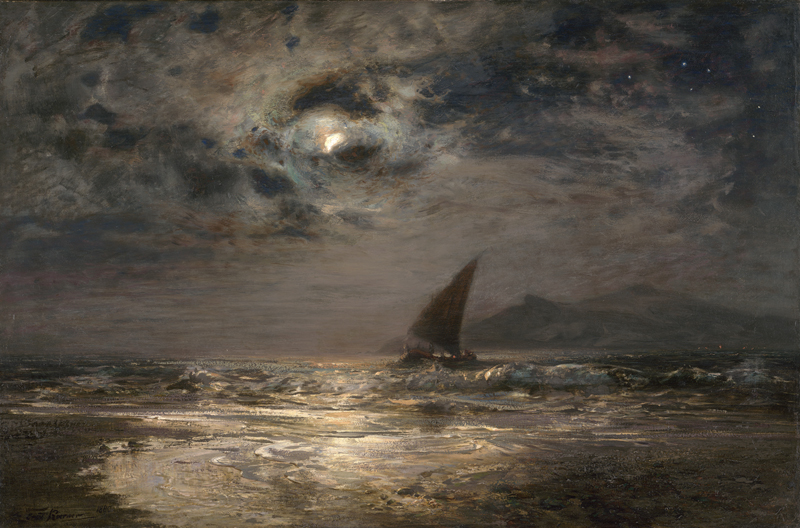 Lot 6144, Auction  126, Koerner, Ernst Carl Eugen, Mondnacht an der Küste von Zakynthos in Griechenland