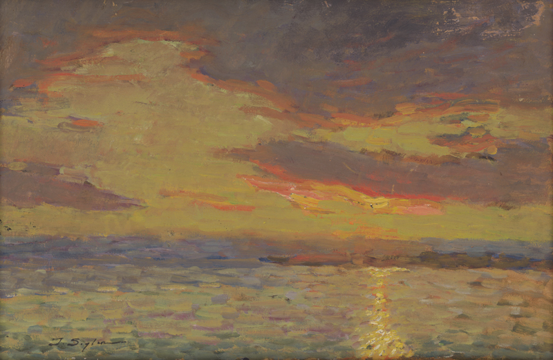 Lot 6193, Auction 126, Seyler, Julius, Mitternachtssonne über den Lofoten