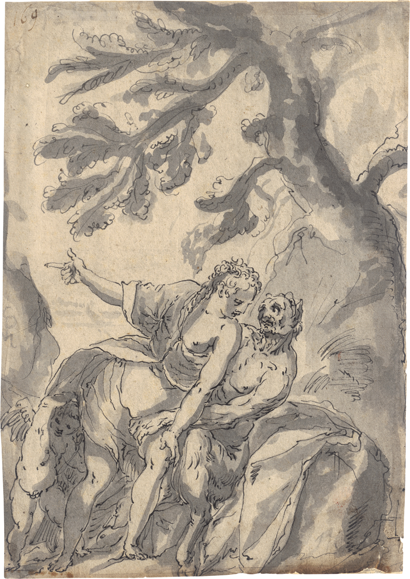 Lot 6502, Auction  126, Süddeutsch, um 1600. Landschaft mit Venus, Amor und einem Satyr.