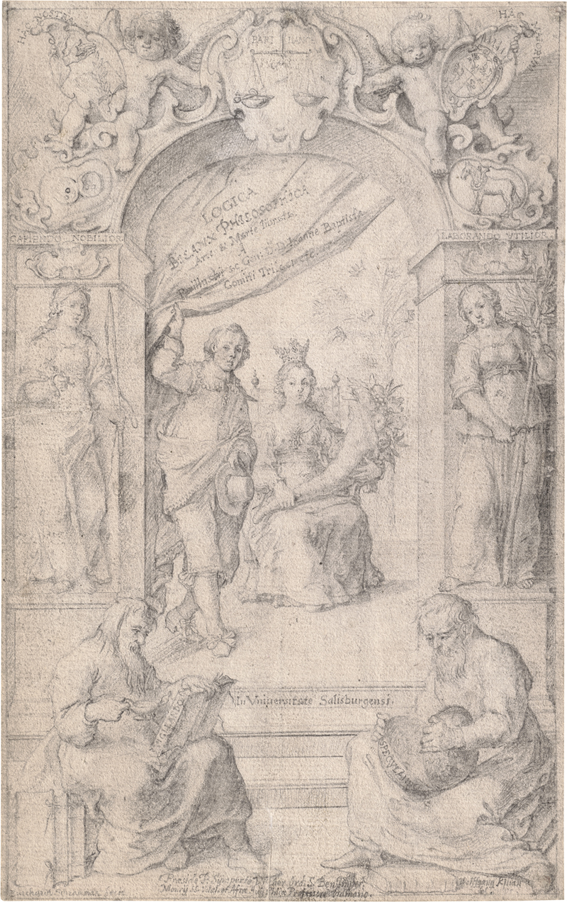 Lot 6505, Auction 126, Schramman, Burkhard, Titelblattentwurf zu "Logica Bilanx Philosophica