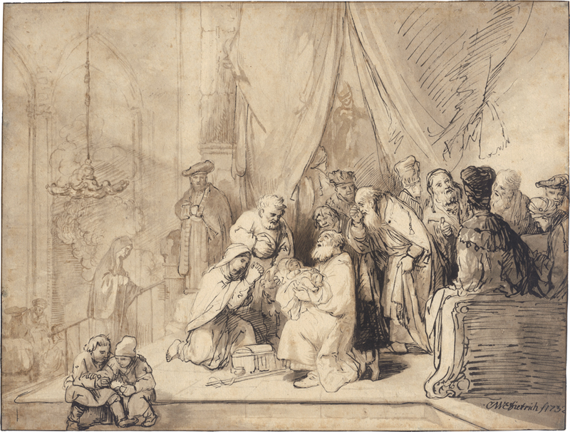 Lot 6540, Auction 126, Dietrich, Christian Wilhelm Ernst, Die Darstellung Christi im Tempel