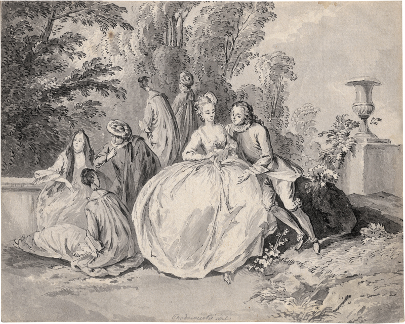 Lot 6596, Auction 126, Chodowiecki, Daniel Nikolaus, Galante Szene in einem Park