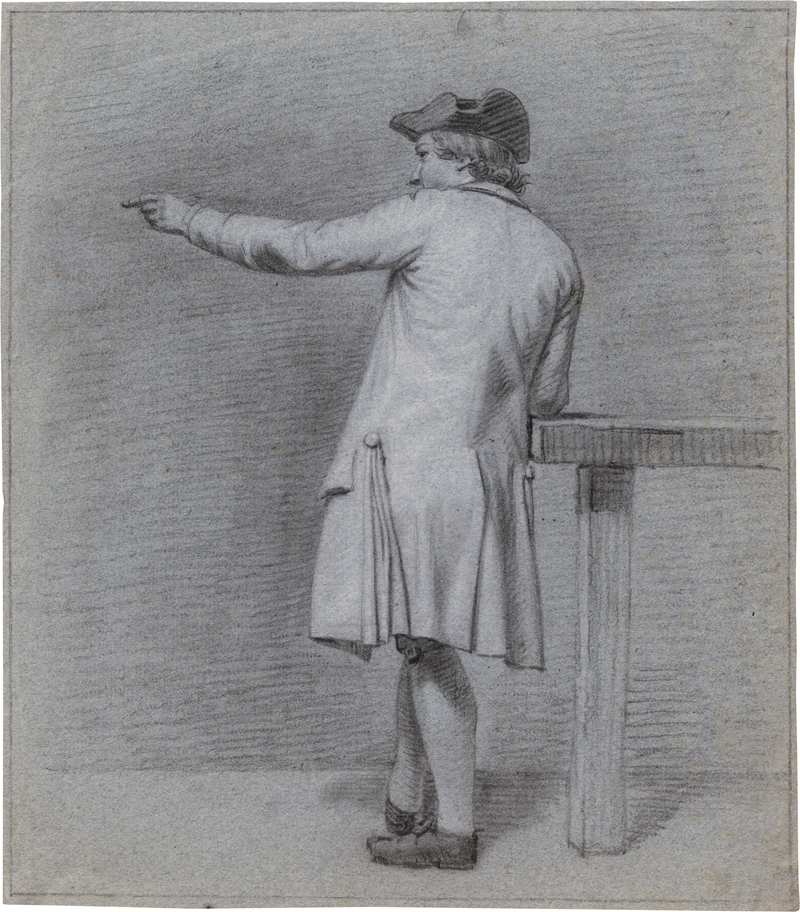 Lot 6611, Auction 126, Hoorn, Jordanus, Stehender Kavalier in Rückenansicht mit ausgestrecktem Arm