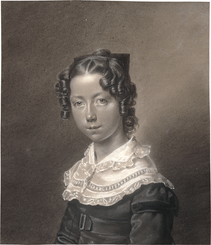 Lot 6625, Auction 126, Krüger, Franz, Bildnis eines Mädchens mit Haarschleife und weißem Kragen