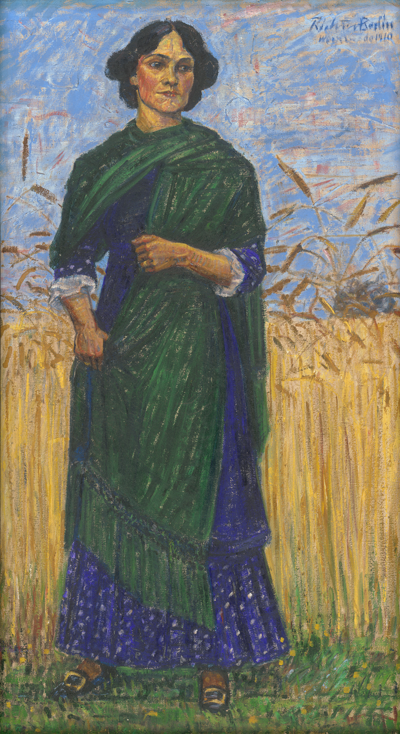 Lot 7008, Auction 126, Richter-Berlin, Heinrich, Frau am Kornfeld