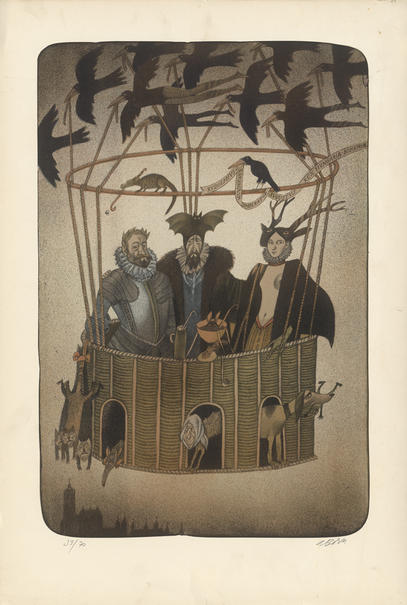 Lot 8048, Auction 126, Born, Adolf, Vzduchoplavba císaře Rudolfa nad Prahou