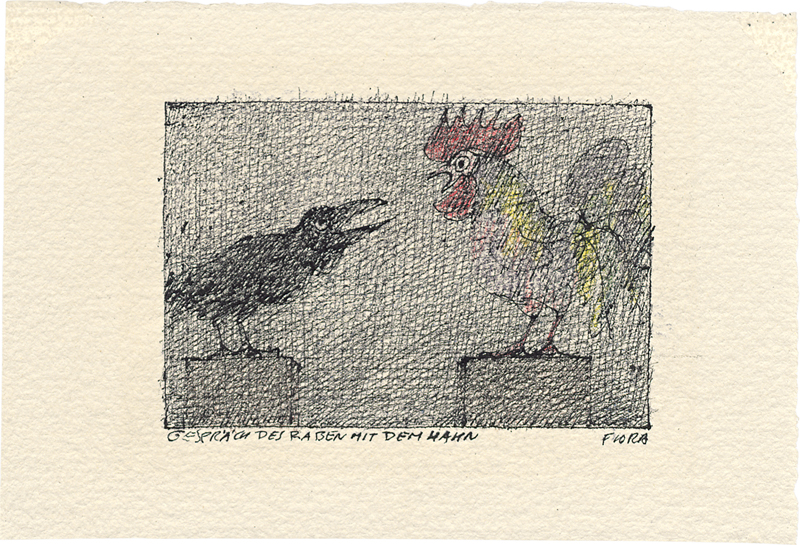 Lot 8099, Auction 126, Flora, Paul, Gespräch des Raben mit dem Hahn