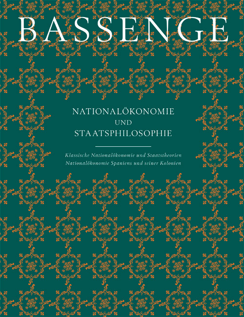 Sonderkatalog Nationalökonomie und Staatsphilosophie